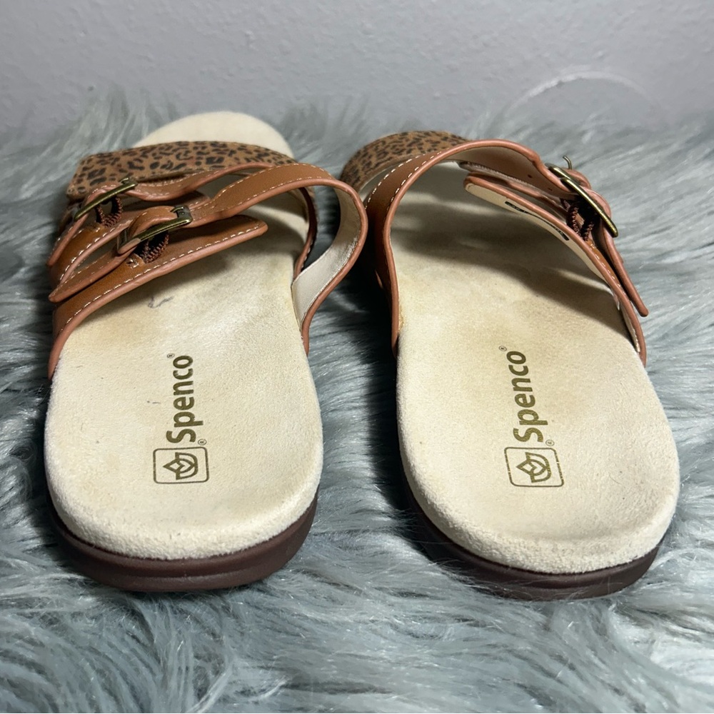 Spenco Footwear Orchid Sandal Saddle Cheetah Sandal Size - Picture 5 of 10